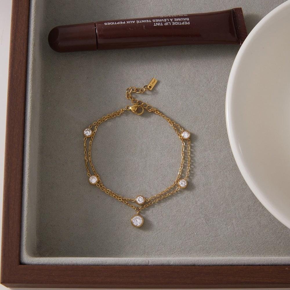 Layered Zircon Bracelet