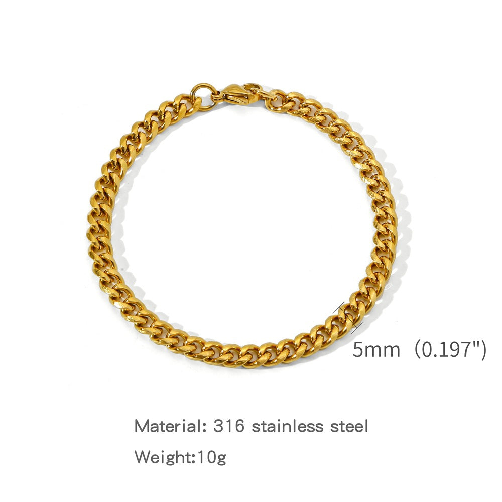 A Stylish Versatile Round-brushed Minimalist Bracelet