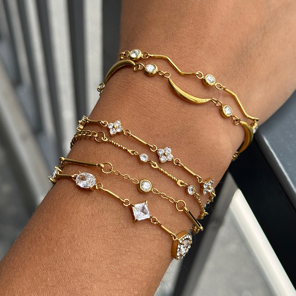 Charm Zircon Bracelet Collection