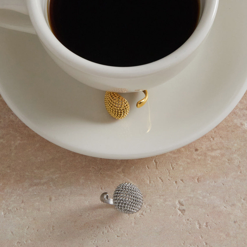 Mesh Dome Open Ring Collection