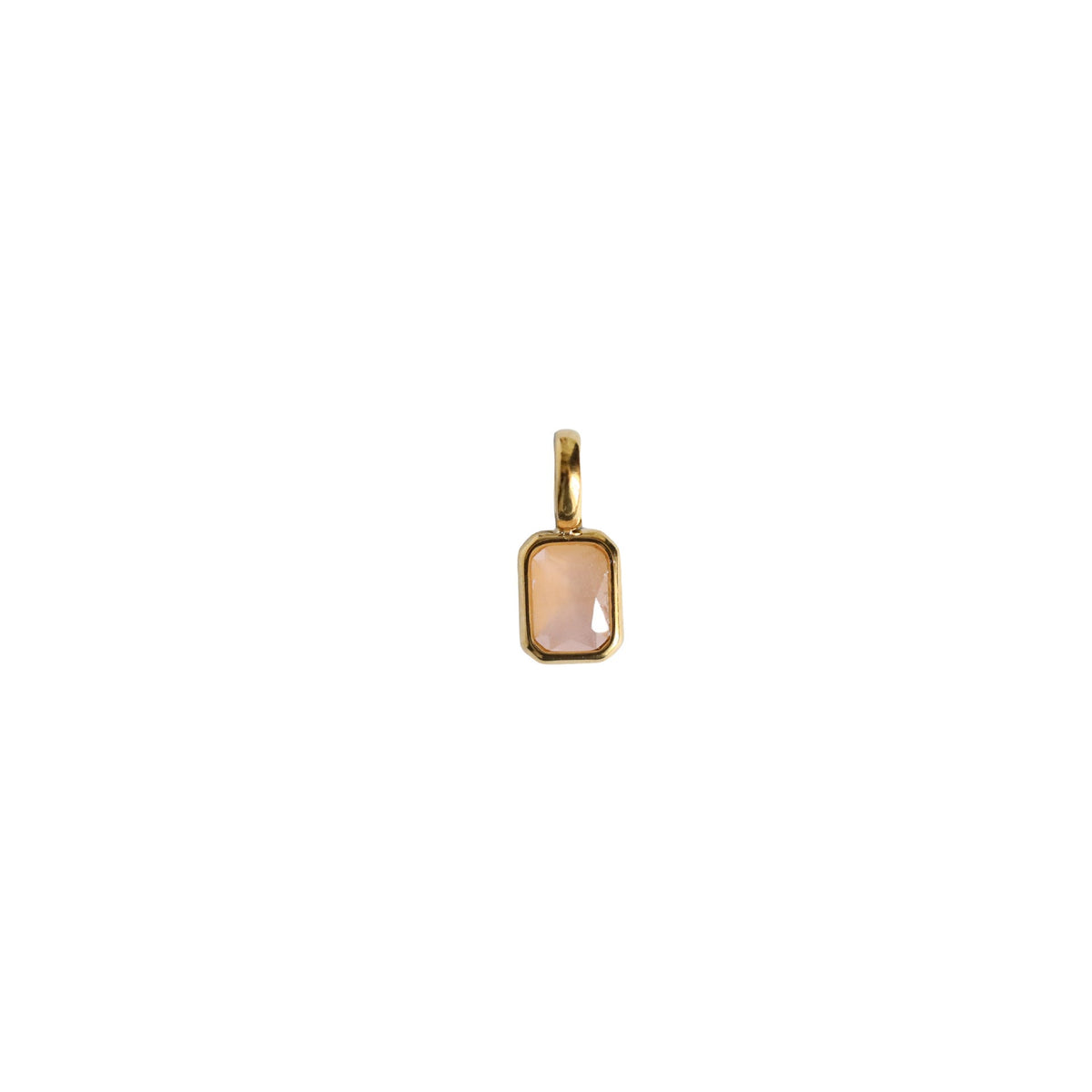 18K gold birthstone with letter design elegant necklace