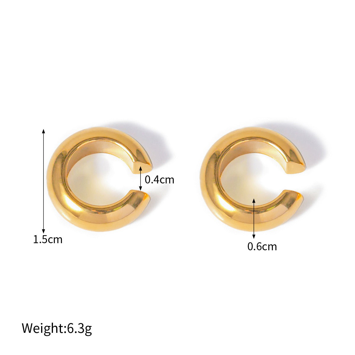 18K gold heart-shaped inlaid gemstones exquisite design dazzling earrings