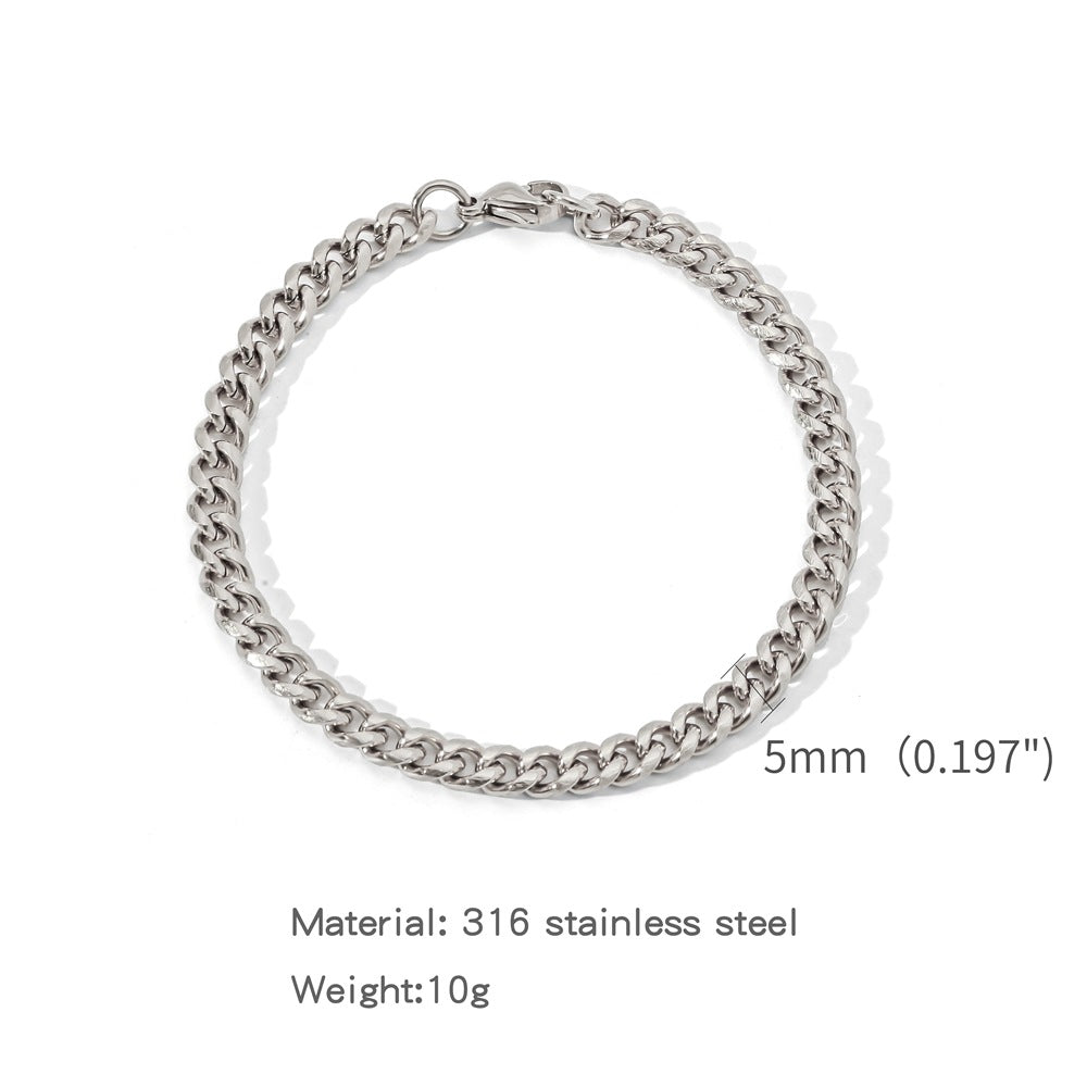 A Stylish Versatile Round-brushed Minimalist Bracelet