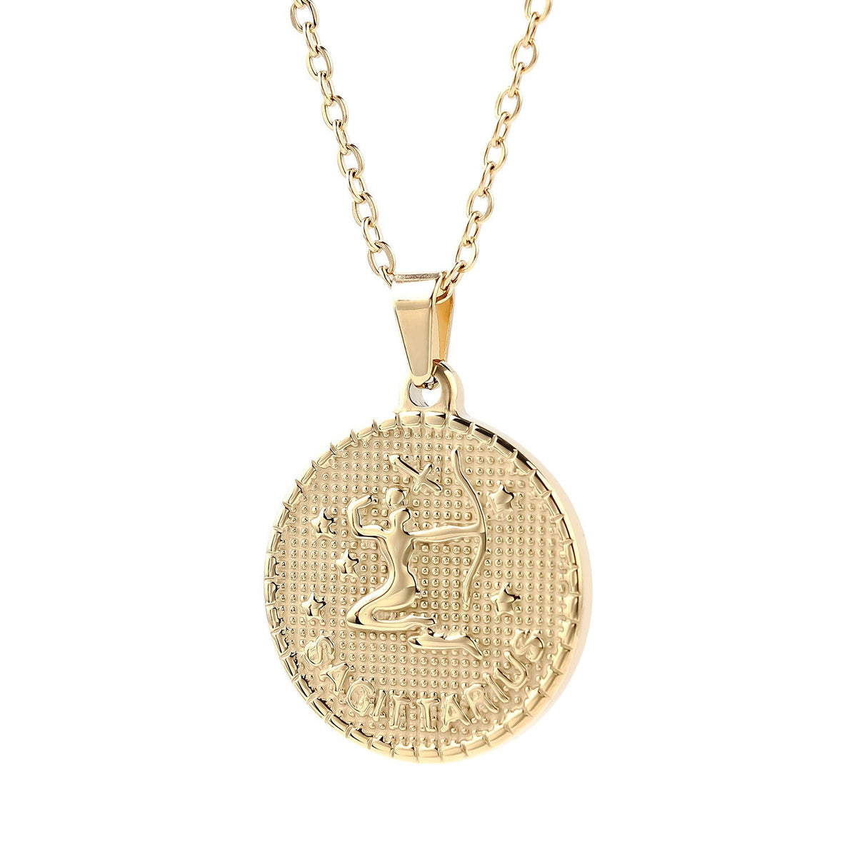 18K Gold Light Luxury Twelve Constellation Pendant Necklace