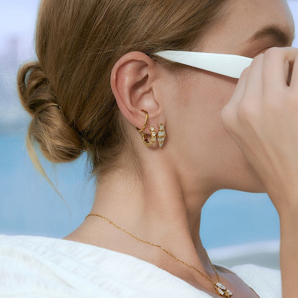 Diamond Shape Stud Earrings