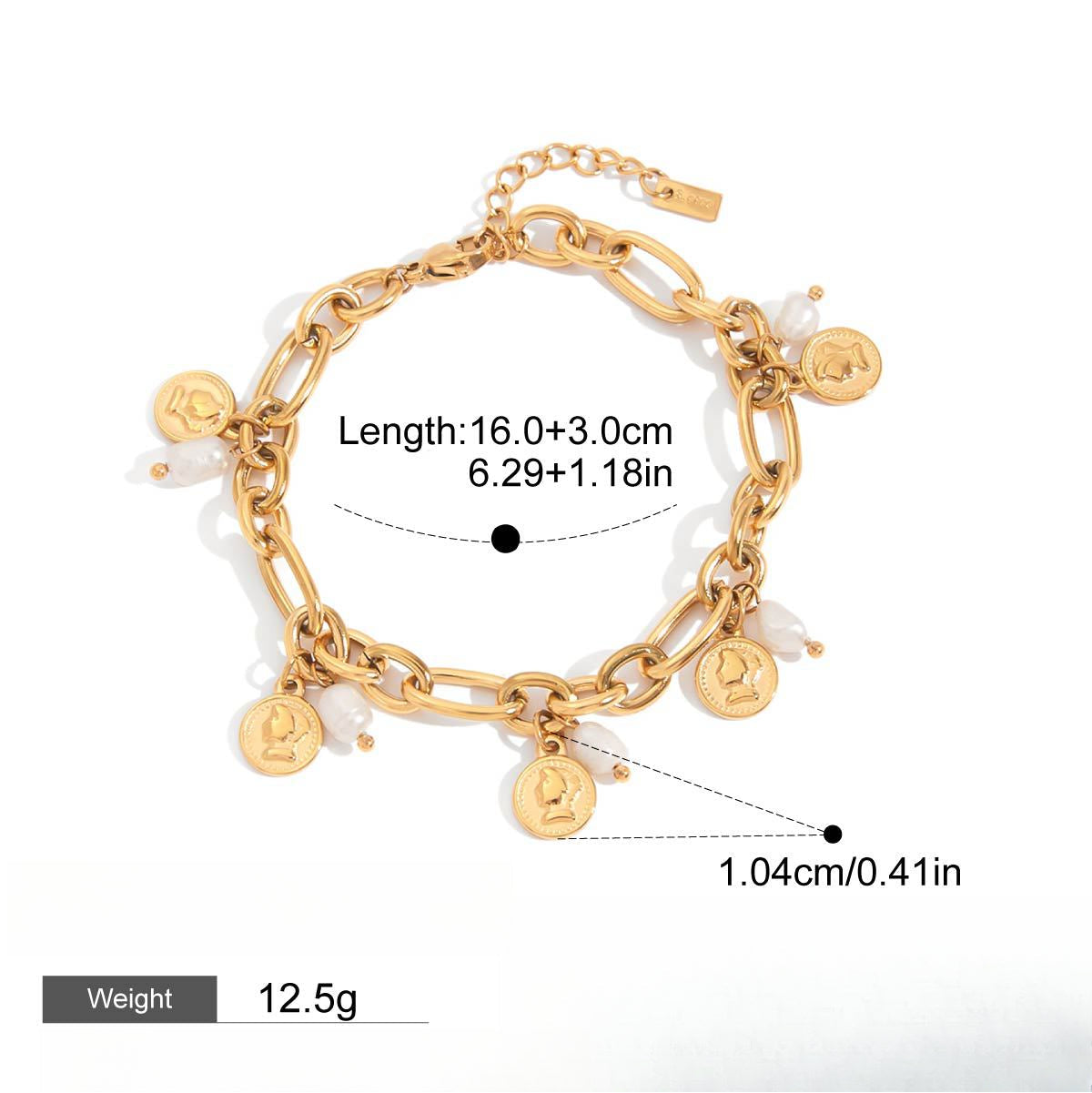 18k gold light luxury high-end bracelet