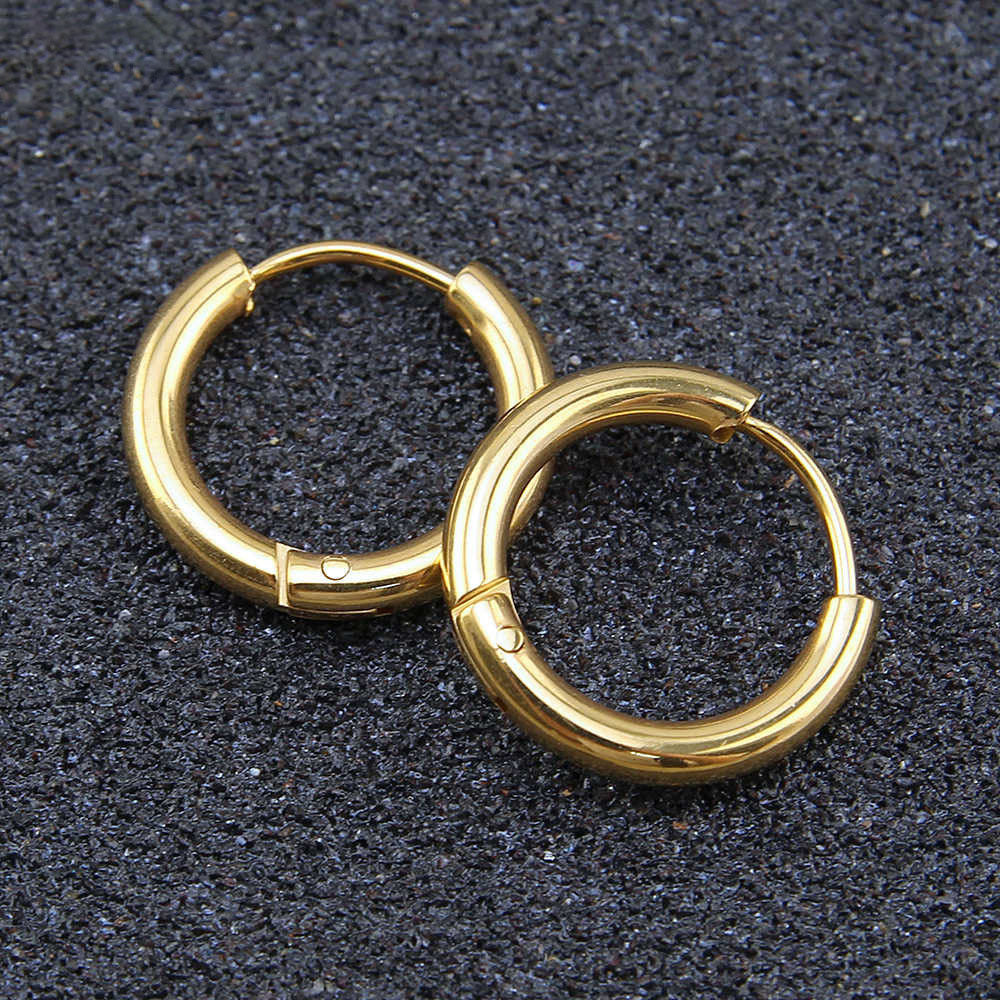 Polished Stainless Steel Earrings Simple And Versatile