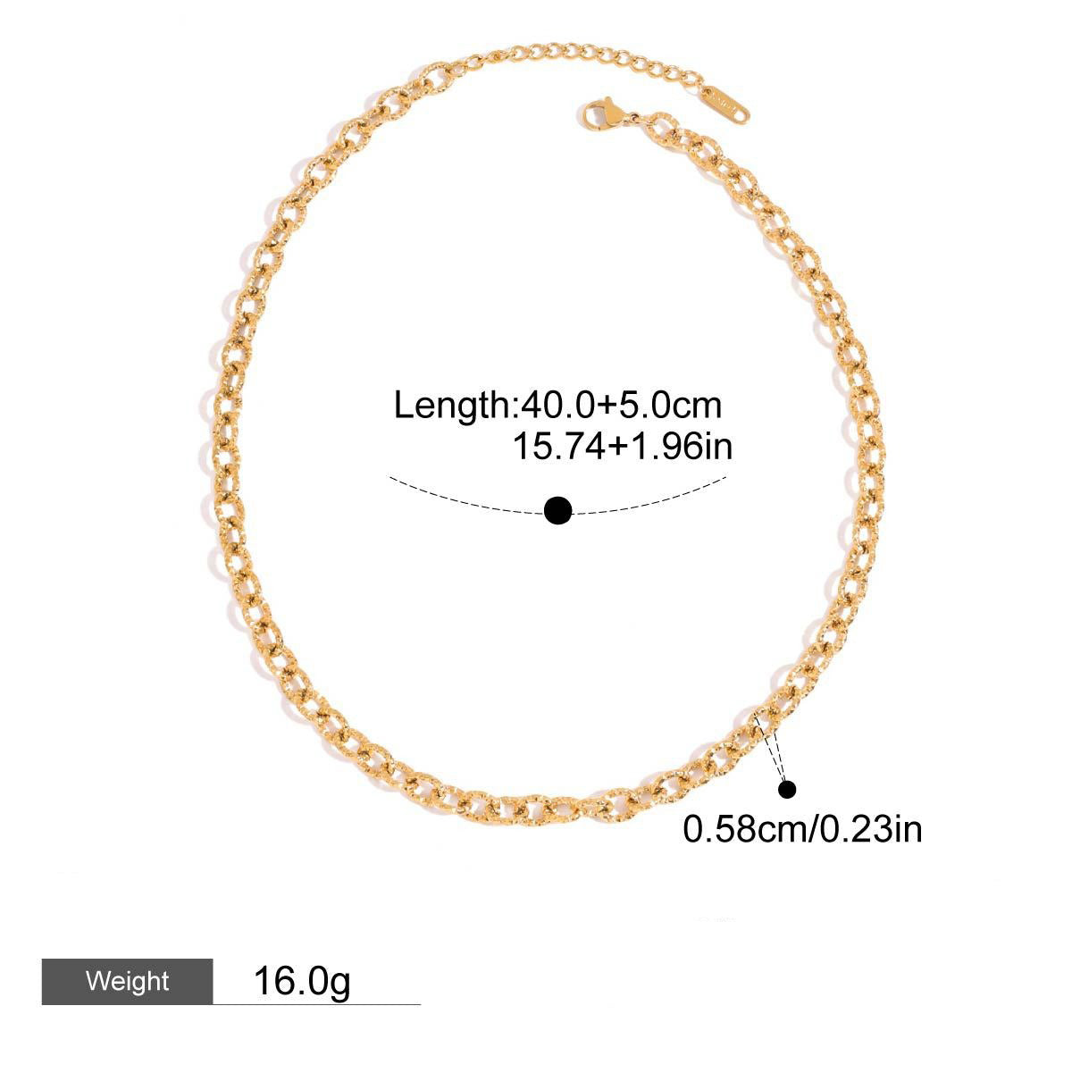 18K gold inlaid irregular pearl design light luxury noble necklace