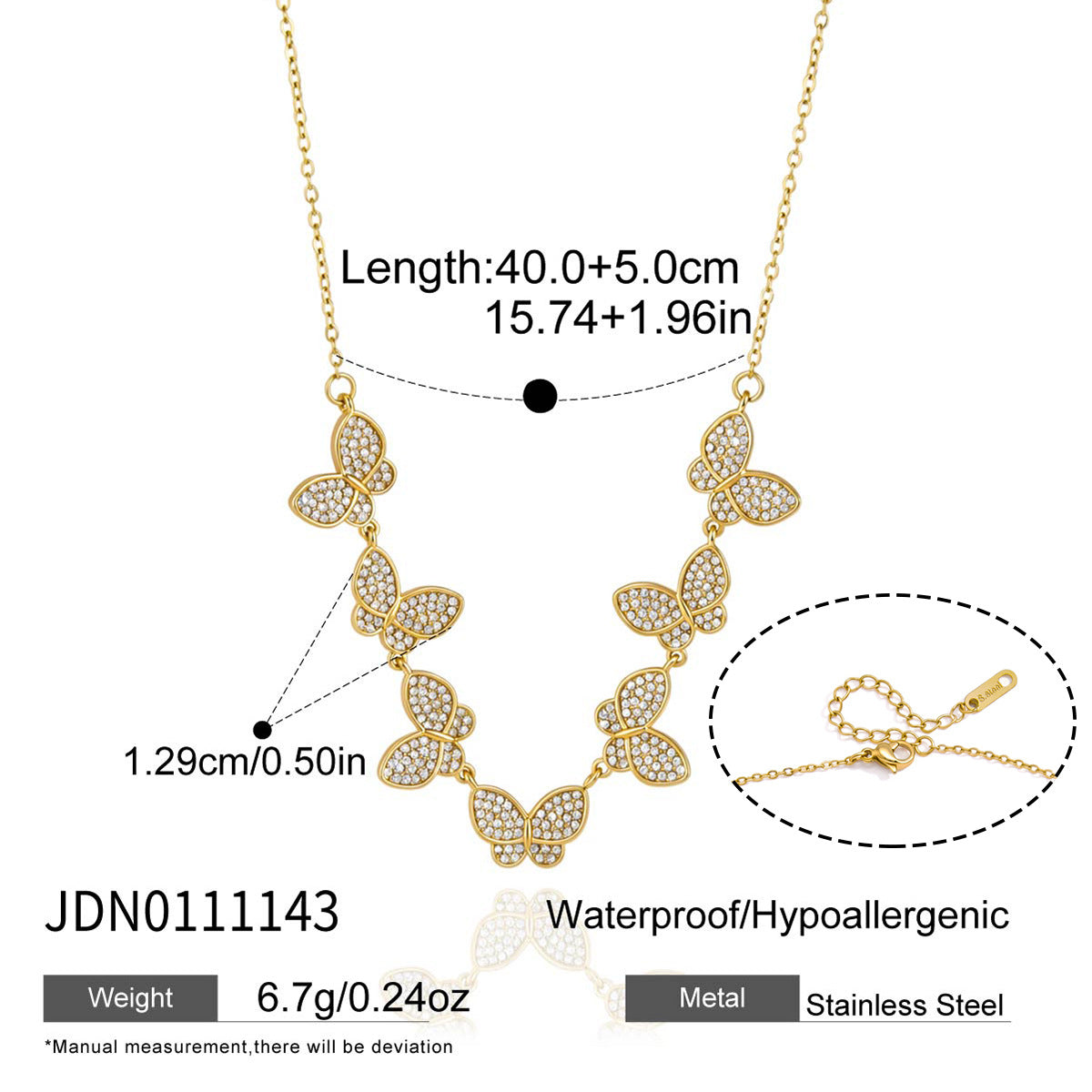 Butterfly Zircon Necklace