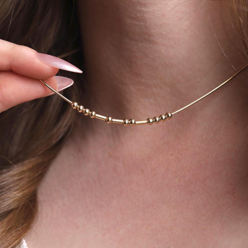 Customized Morse Code Name Necklace
