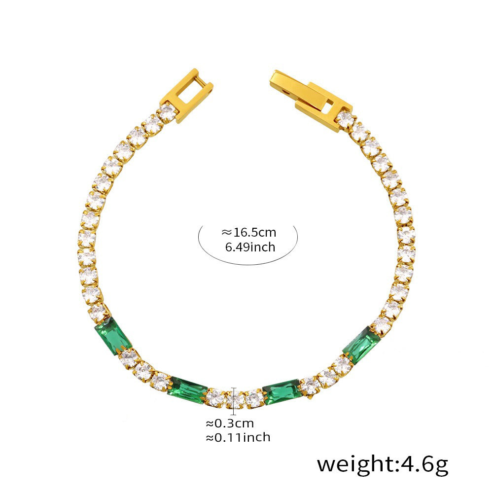 18K gold gemstone design luxury bracelet