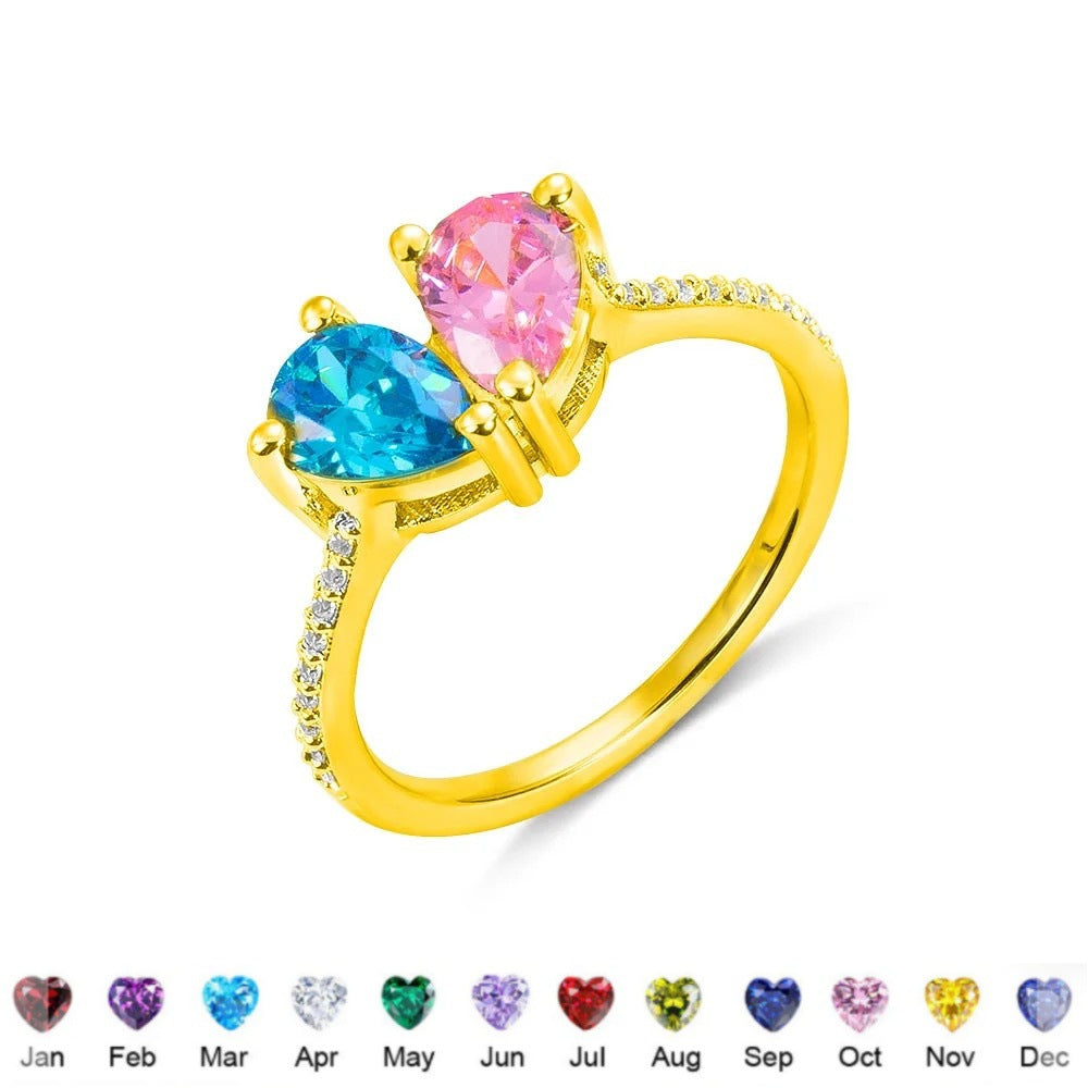 Zircon Birthstone Fashion Ring