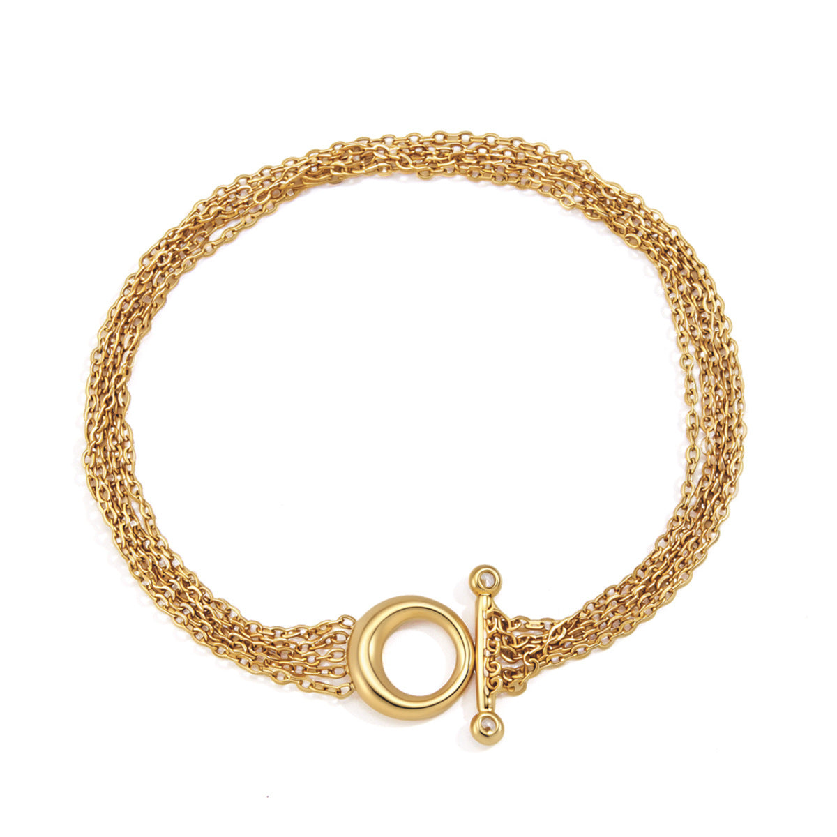 Layered Toggle Zircon Bracelet