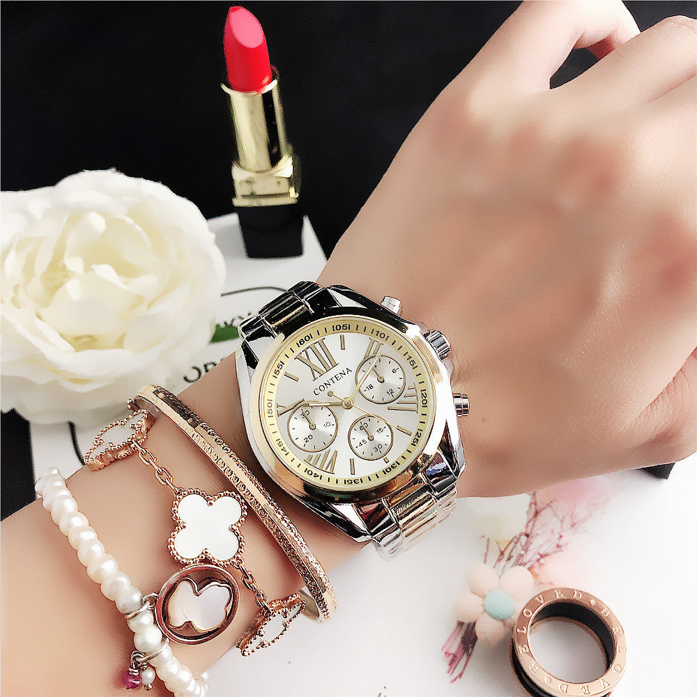 Women's Fashion Diamond Quartz Mesh Strap Watch