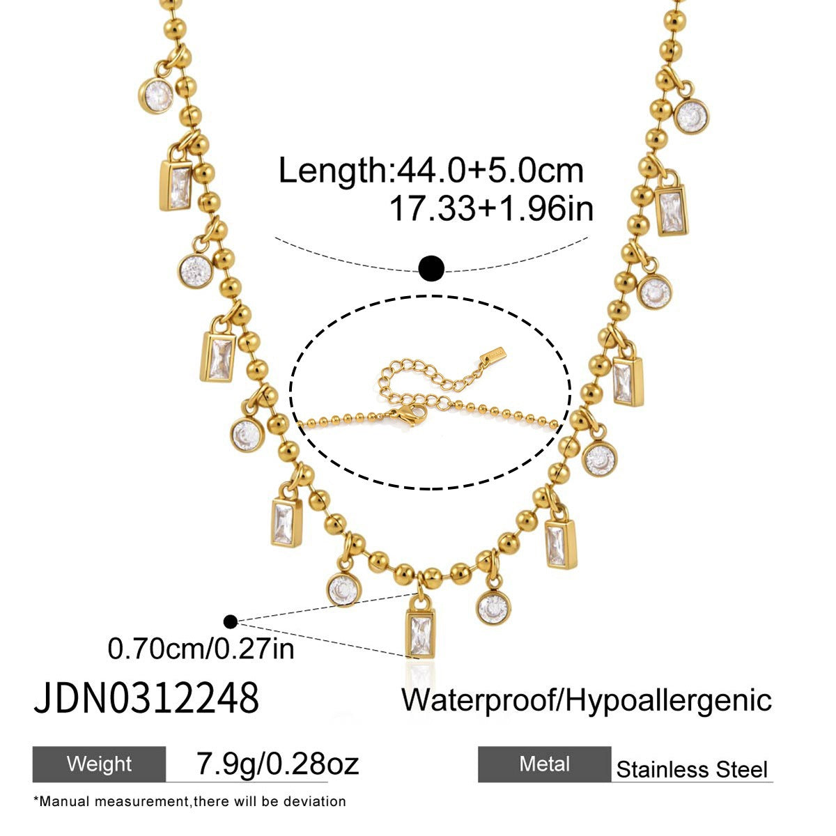 Zircon Chain Necklace Collection