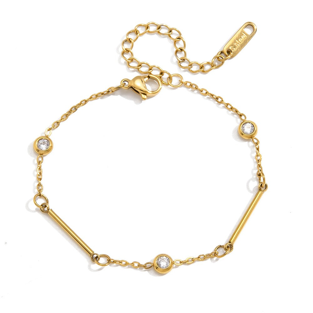 Layered Zircon Bracelet Collection