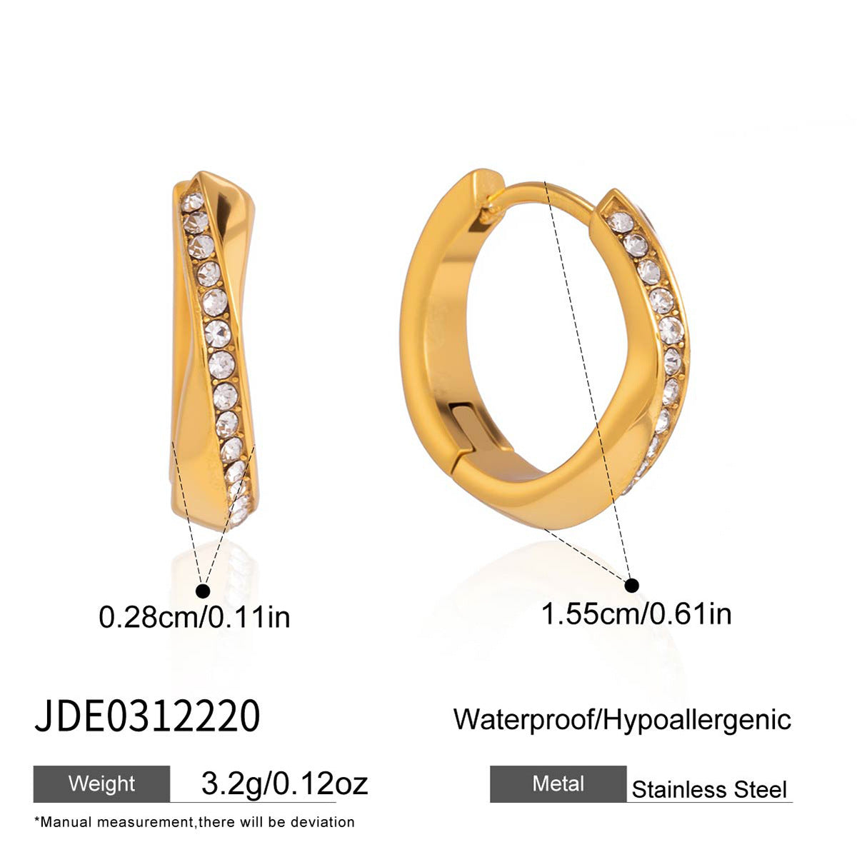 Zircon Hoop Earrings Collection