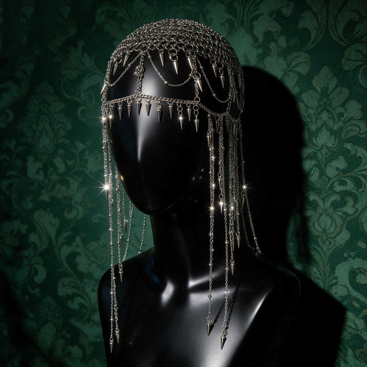 Handcrafted Intricately Carved Head Chain Headdress