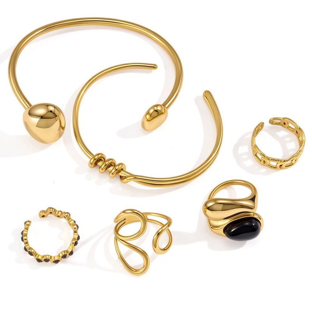 Metal Bracelet Ring Collection