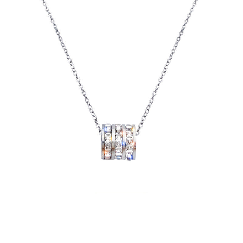 Titanium Steel Electroplating 18K Small Waist Gold Silver Rose Gold Female Trendy Popular Simple Cold Style Clavicle Chain Necklace