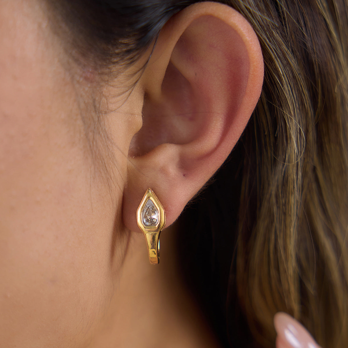 Snake Zircon Huggie Earrings Collection