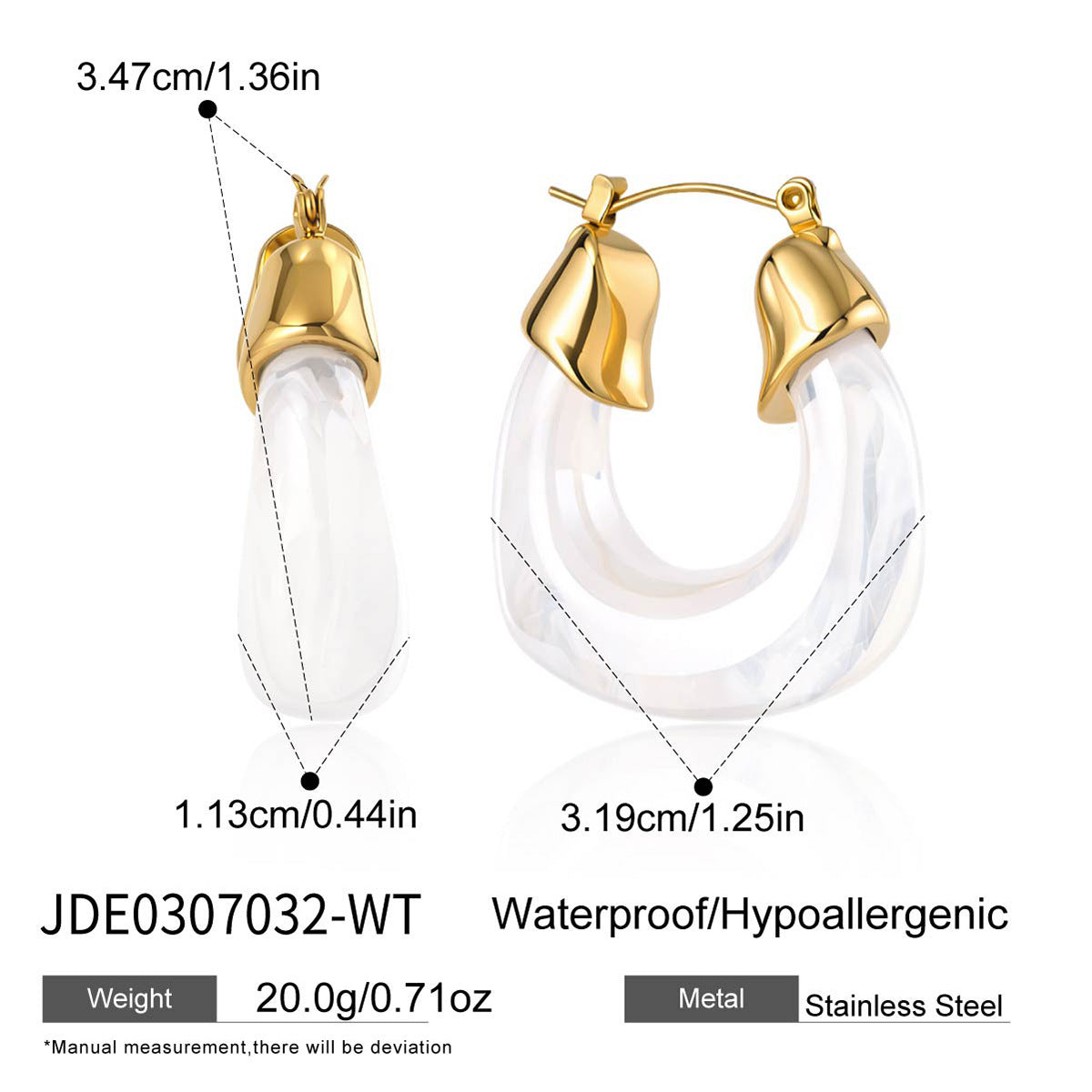 Color Resin Hoop Earrings Collection