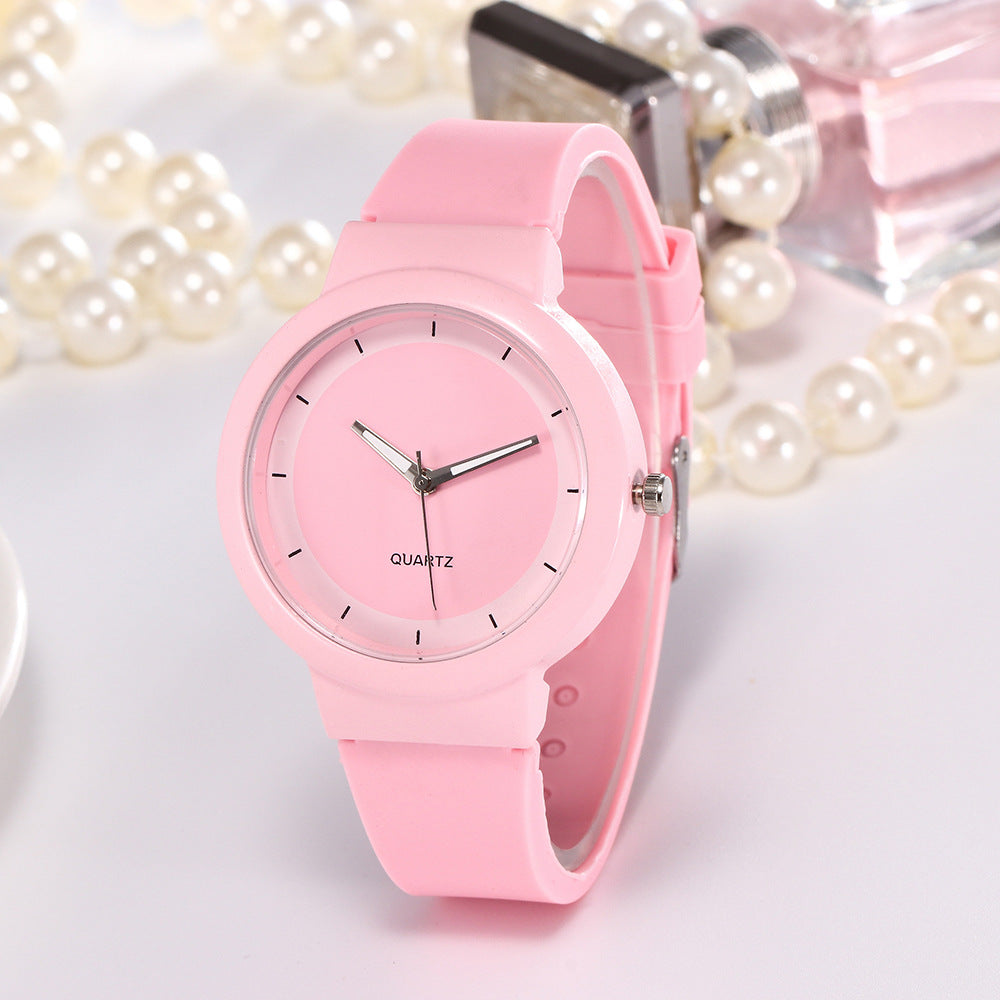 Simple Silicone Jelly Quartz Student Watch