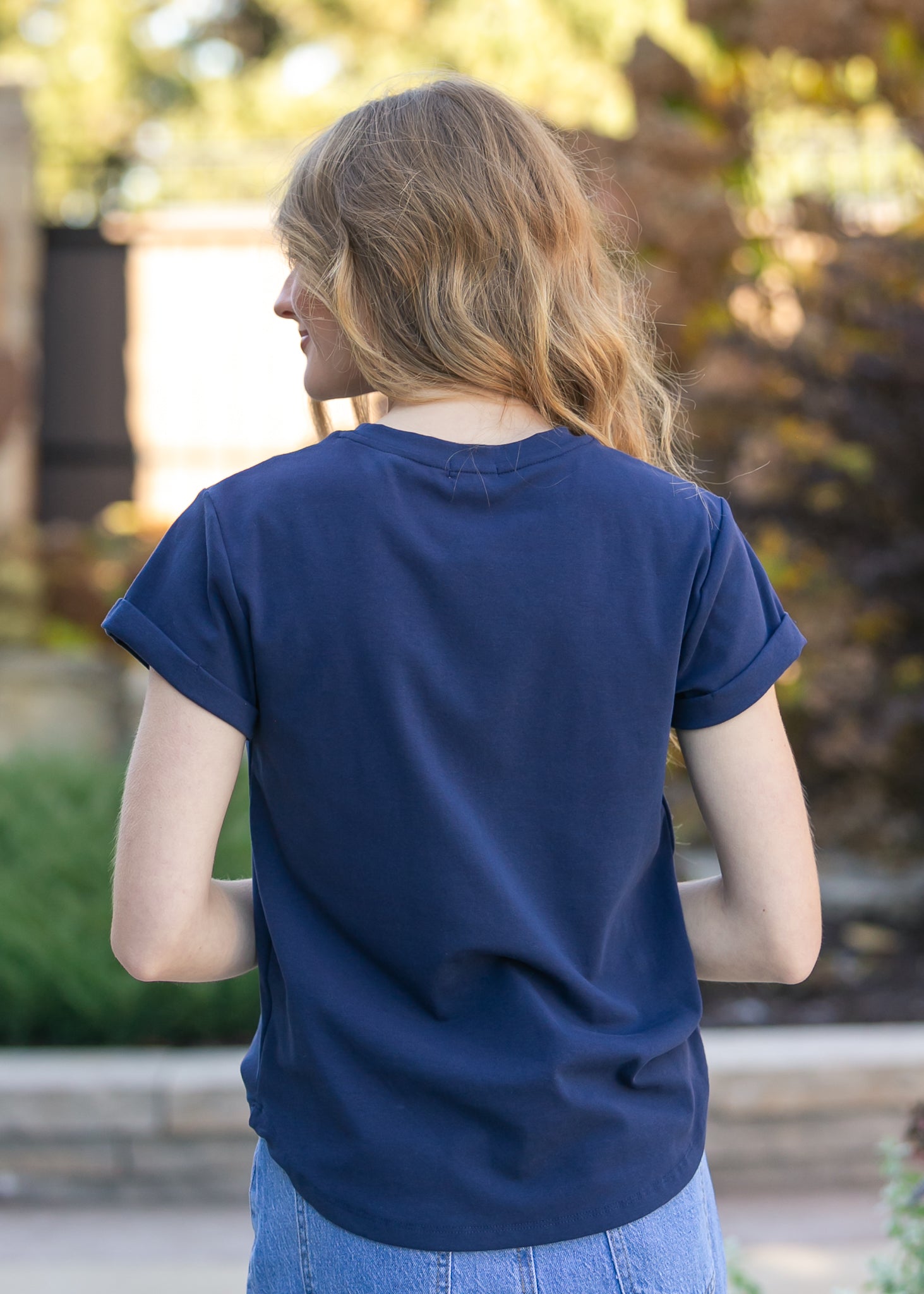 Essential Navy Short Sleeve Basic T-shirt