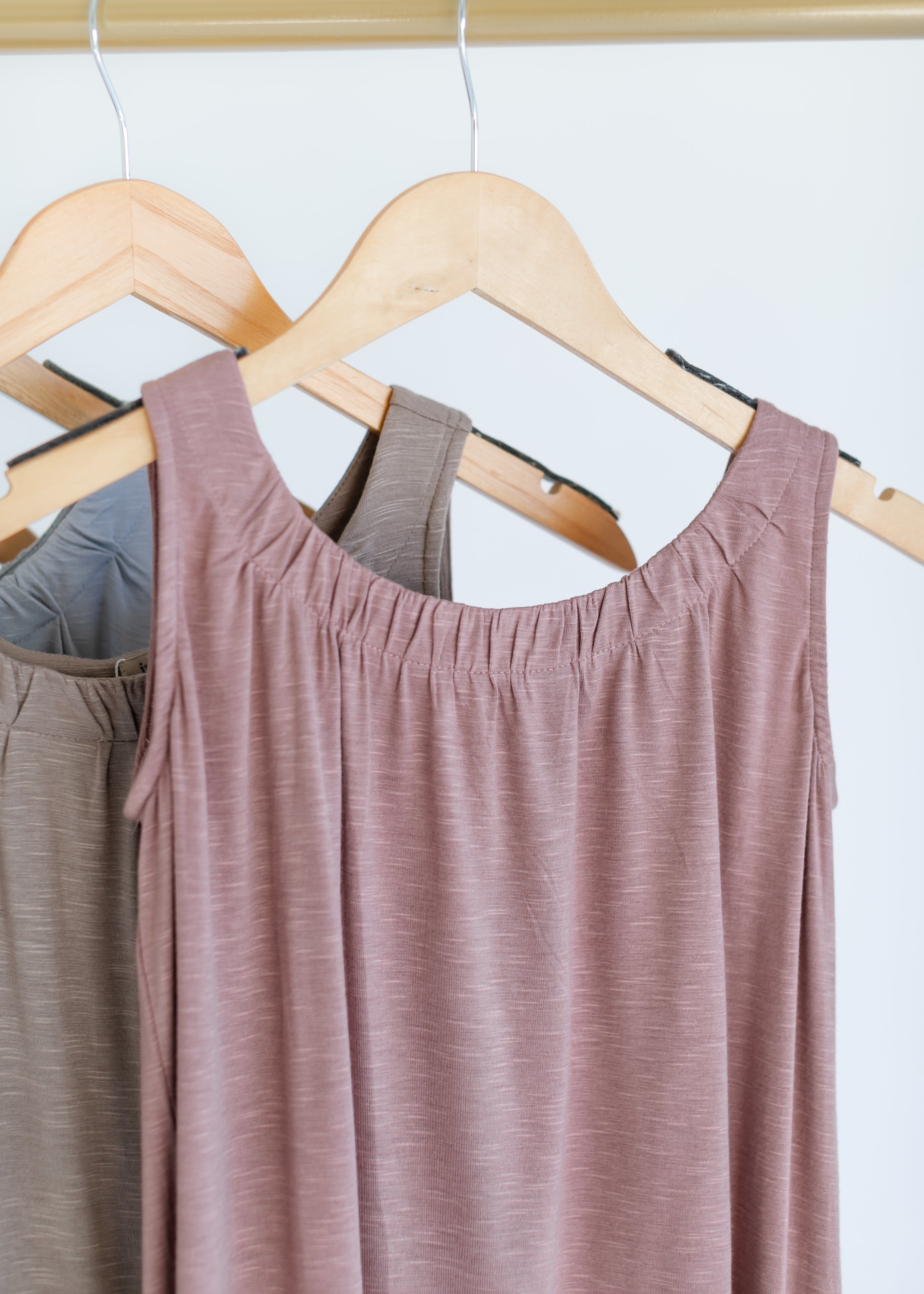 Essential Pleated Neck Layering Tank - FINAL SALE