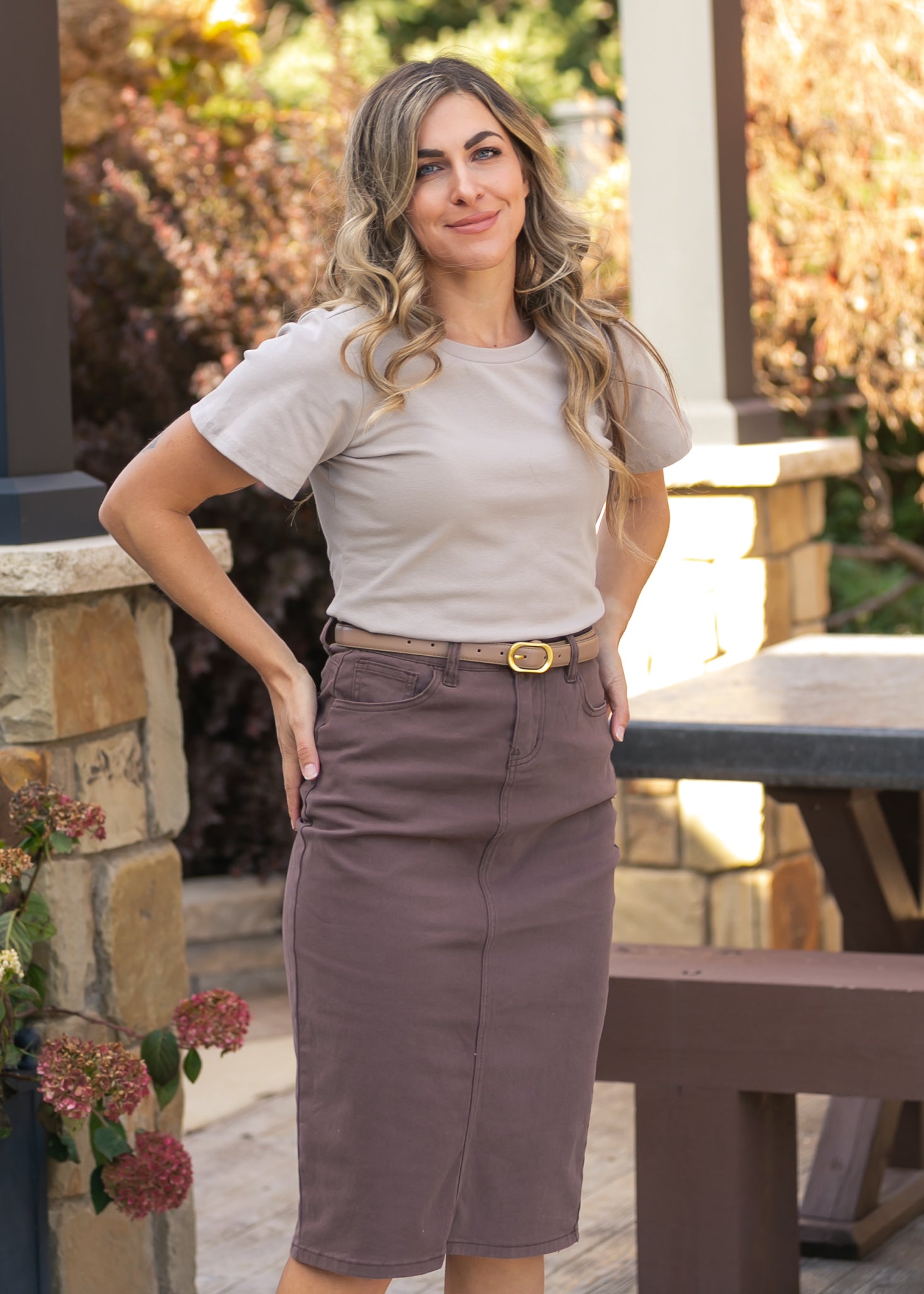 Essential Sand Flutter Sleeve Top