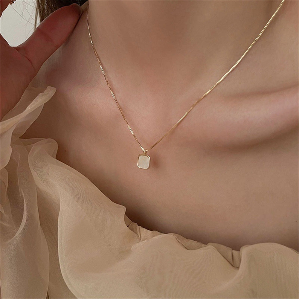 Daily Versatile S925 Sterling Silver Aquamarine Butterfly Necklace For Women, Non-Fading, Niche, High-End, Accessible Luxury Clavicle Chain New