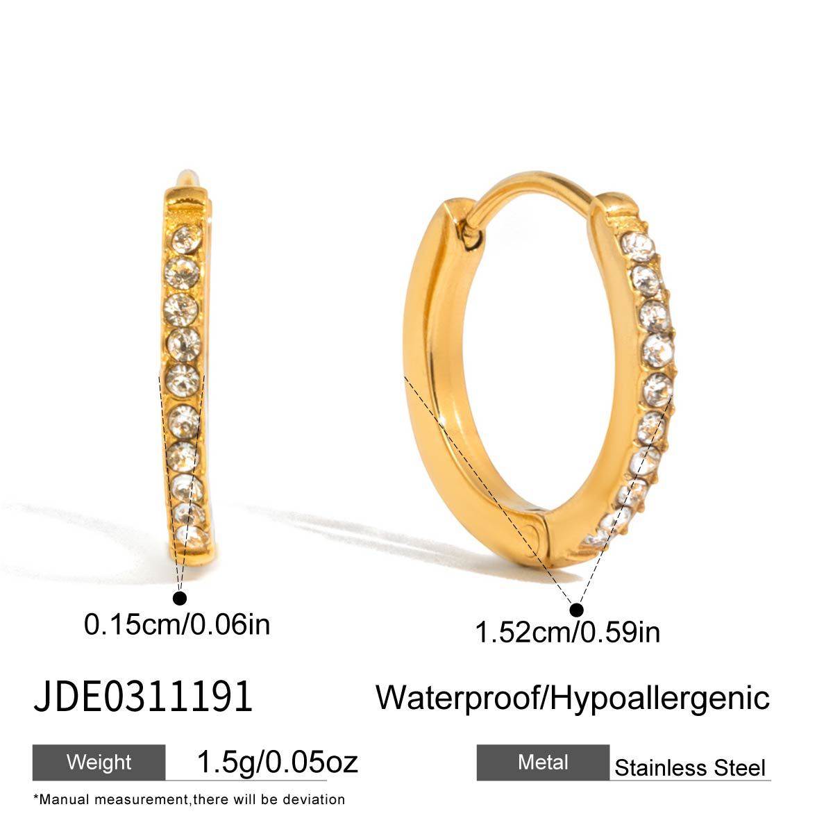Zircon Hoop Earrings Collection