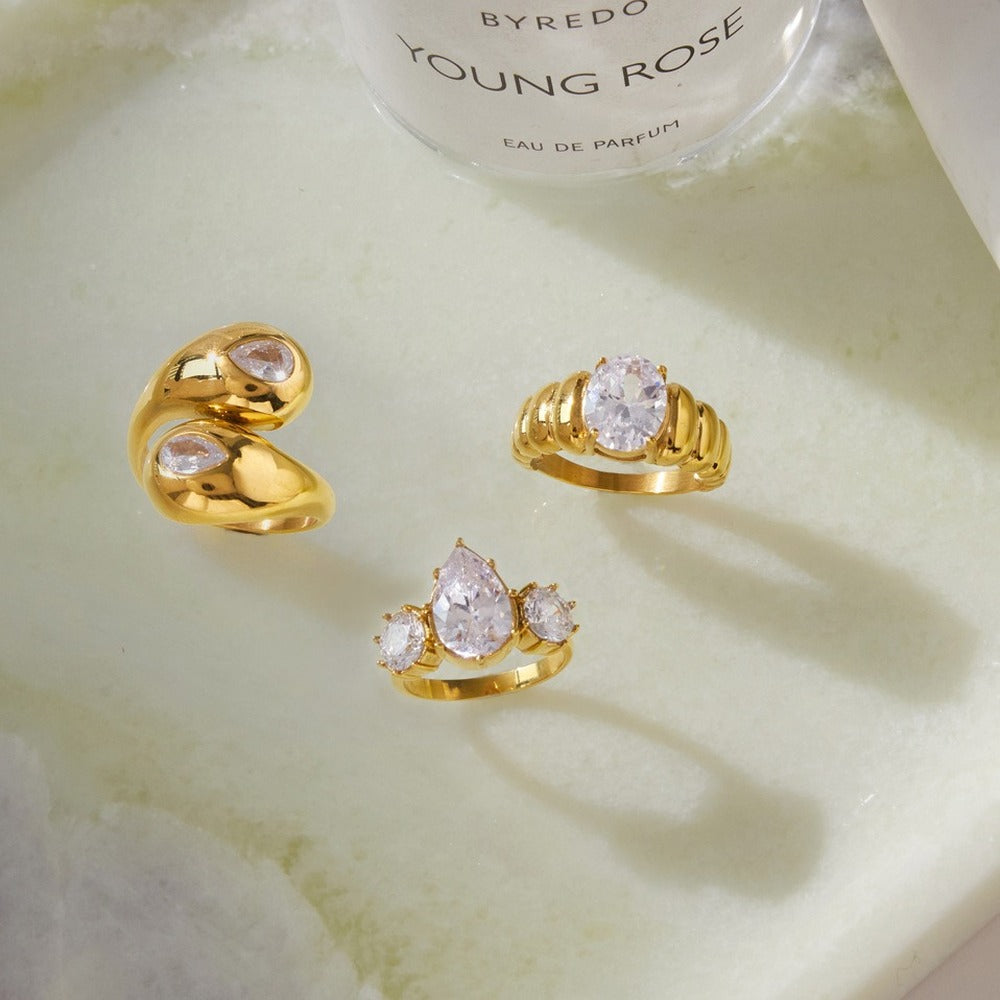 Mixed Zircon Ring Collection