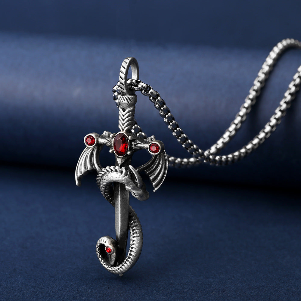 Fashionable Casual Sword Necklace For Men