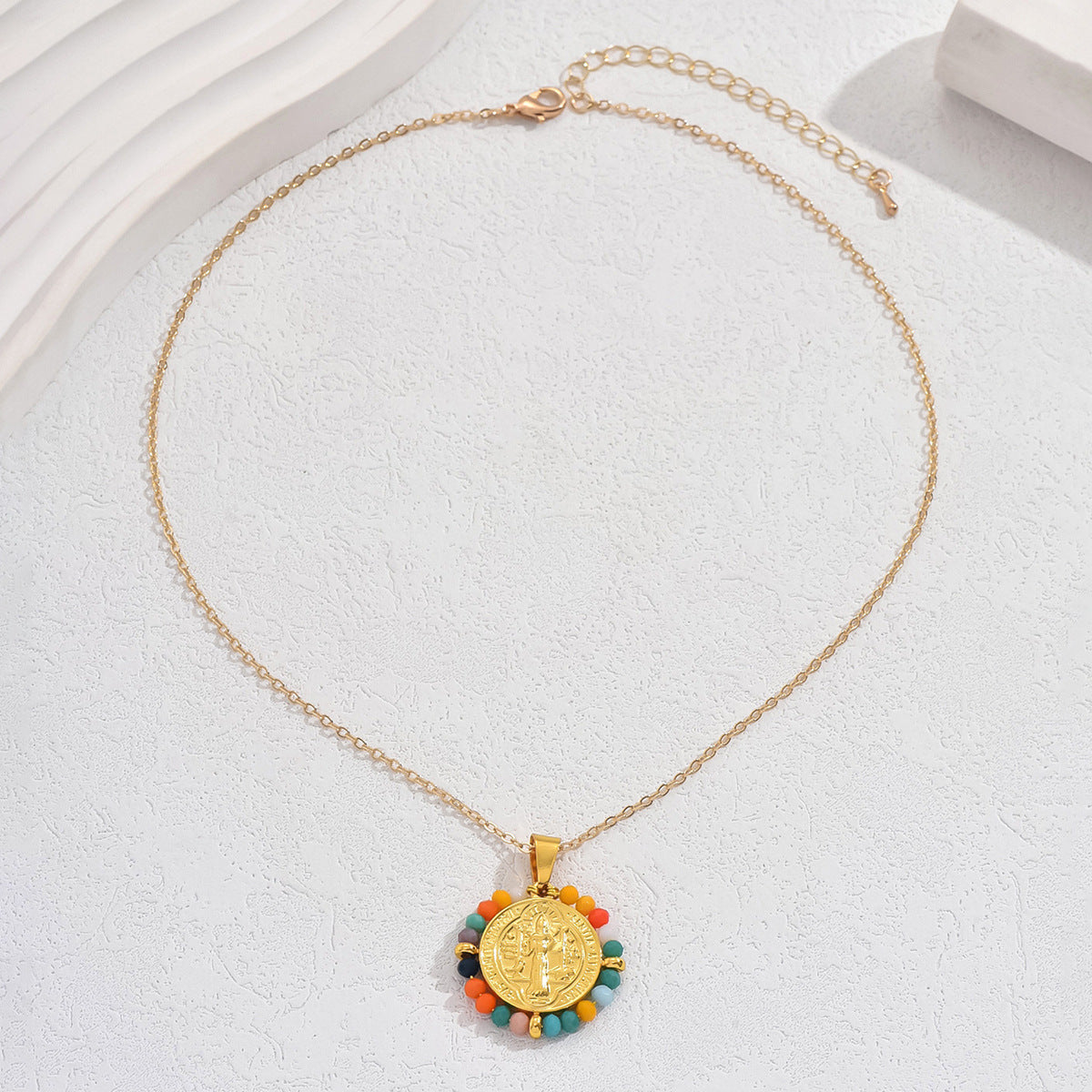 Simple Personality Bohemian Style Women Necklace Niche High-end Beaded Design Collarbone Chain Fashion Jewelry