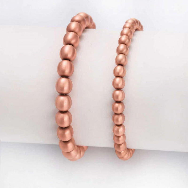 Red Copper Bead Bracelet For Men And Women