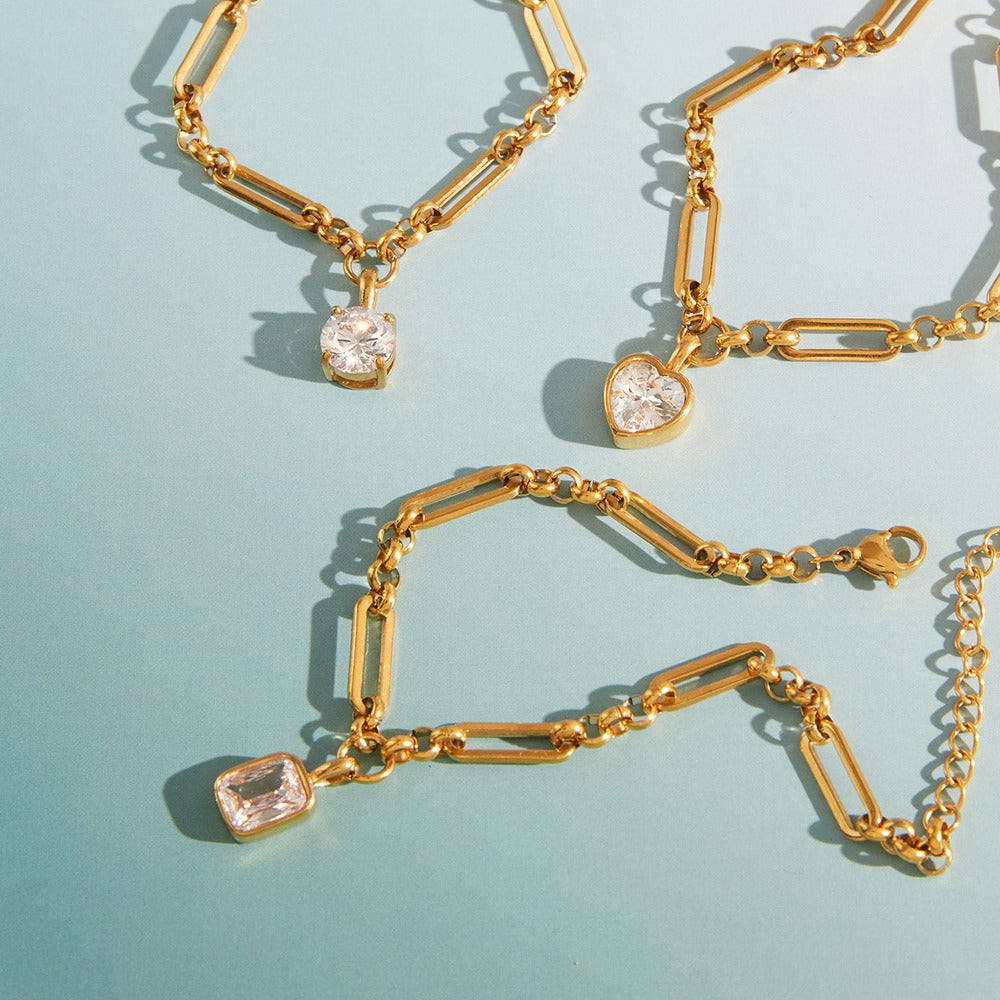 Zircon Station Bracelet Collection