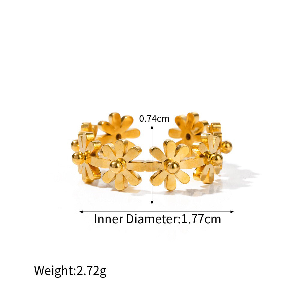18K Gold Conch Shape Earrings, Necklace and Ring Set