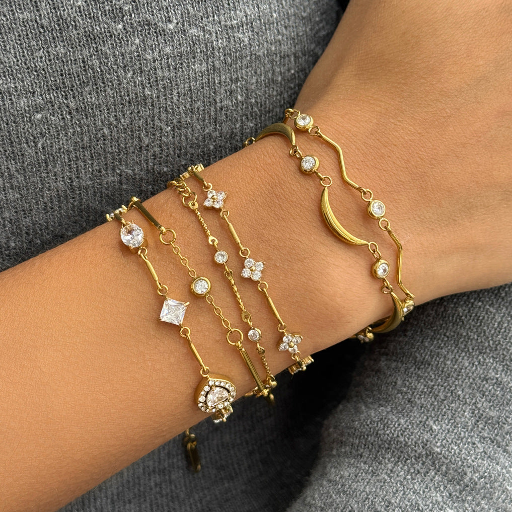 Charm Zircon Bracelet Collection