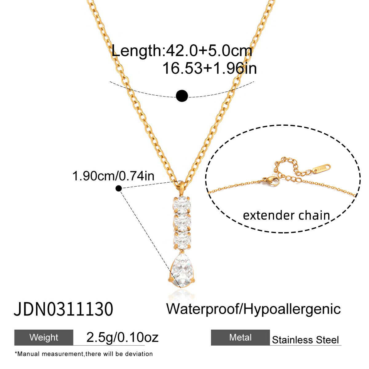 Mixed Zircon Pendant Necklace Collection