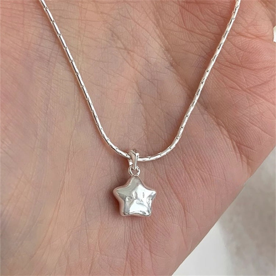 Daily Versatile S925 Sterling Silver Aquamarine Butterfly Necklace For Women, Non-Fading, Niche, High-End, Accessible Luxury Clavicle Chain New