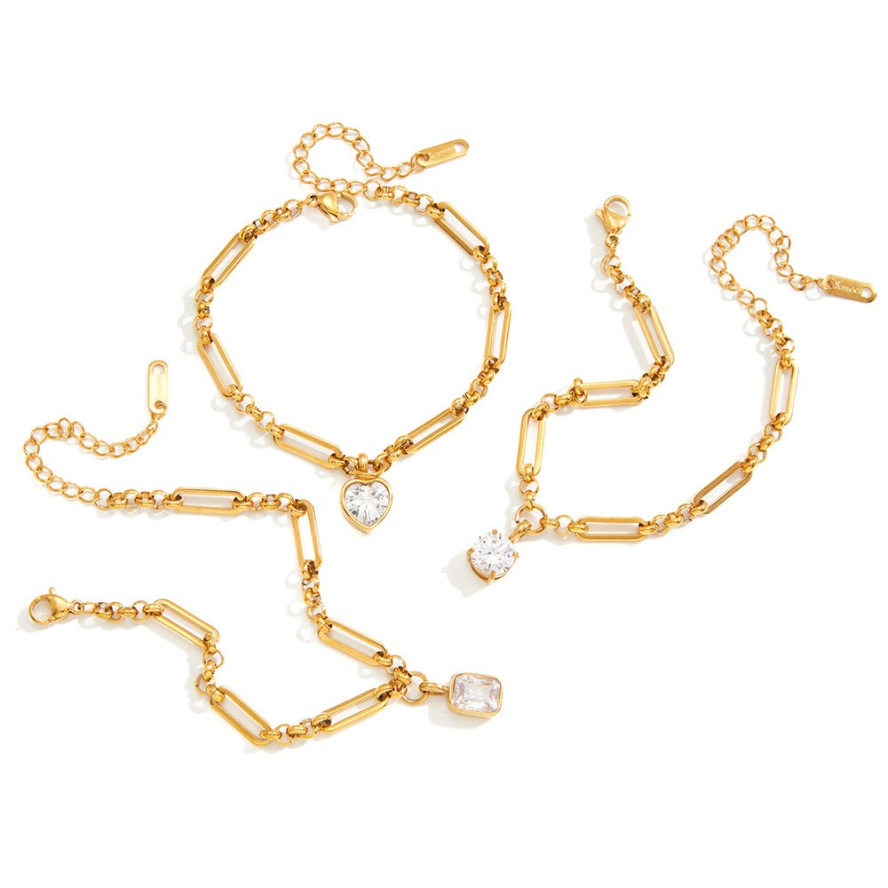 Zircon Station Bracelet Collection