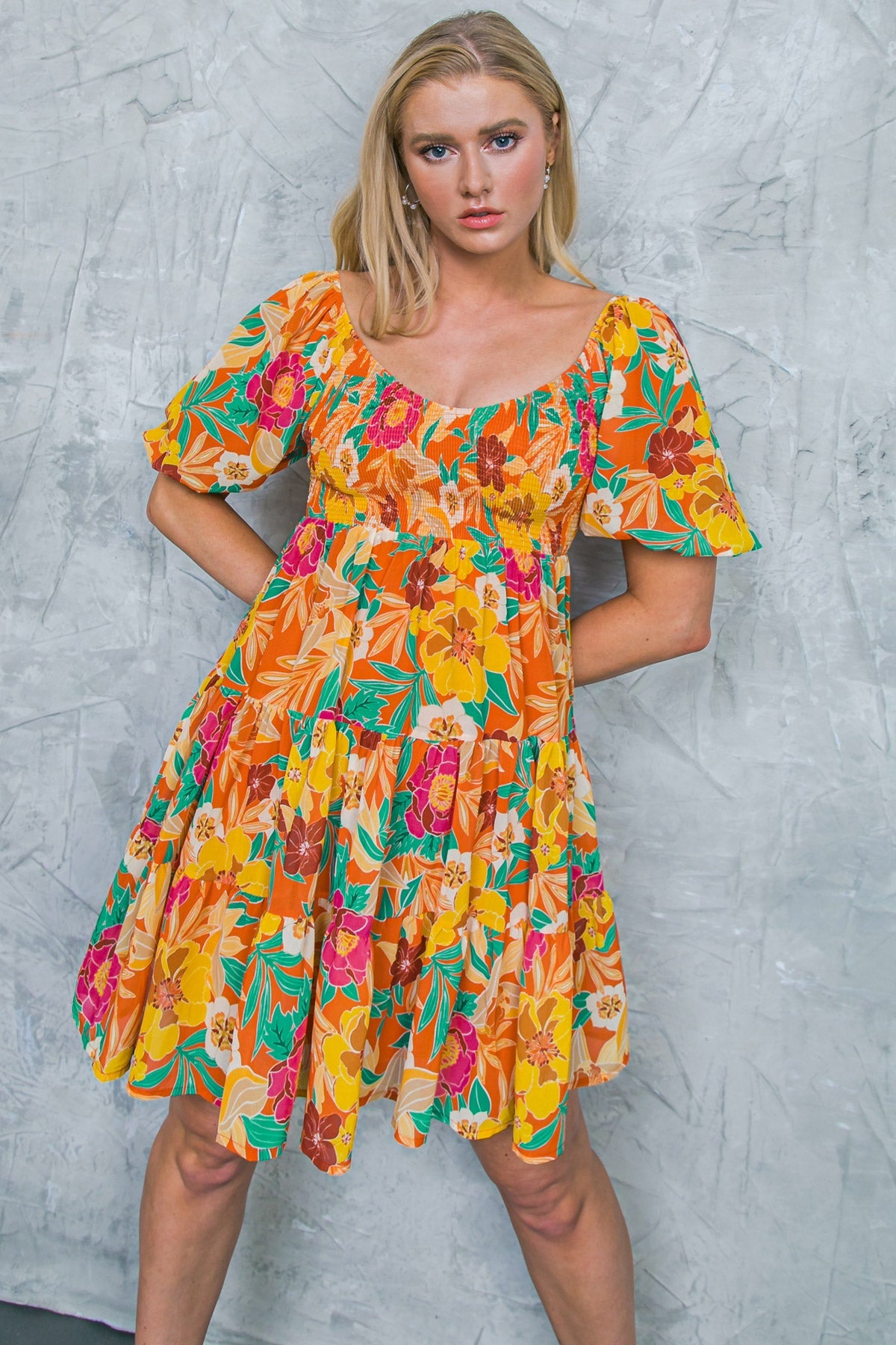 GARDEN PARTY WOVEN MINI DRESS