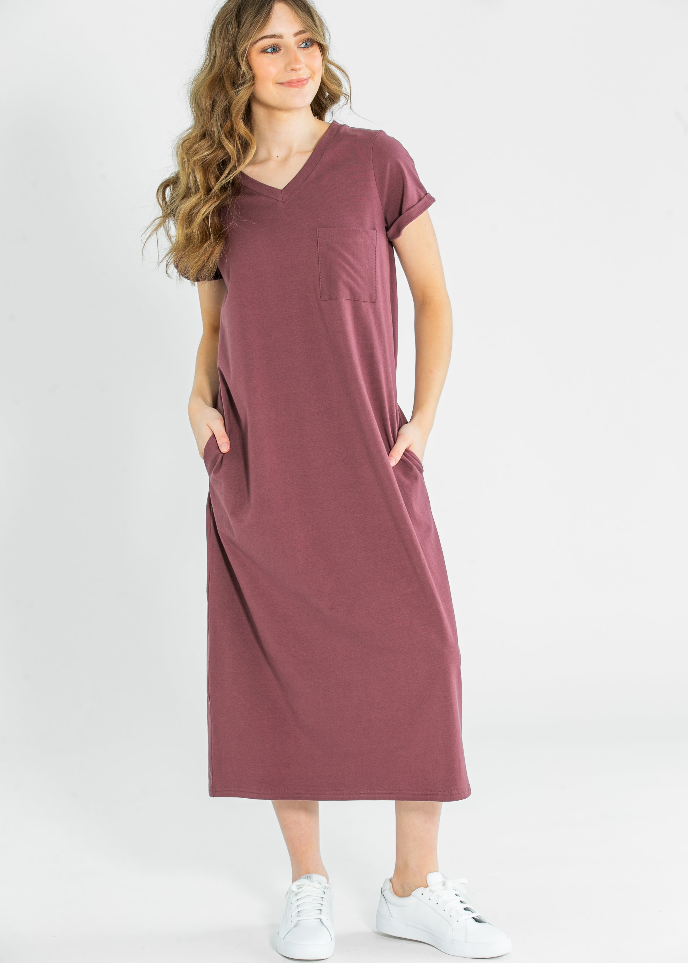 Finley V-neck T-shirt Dress