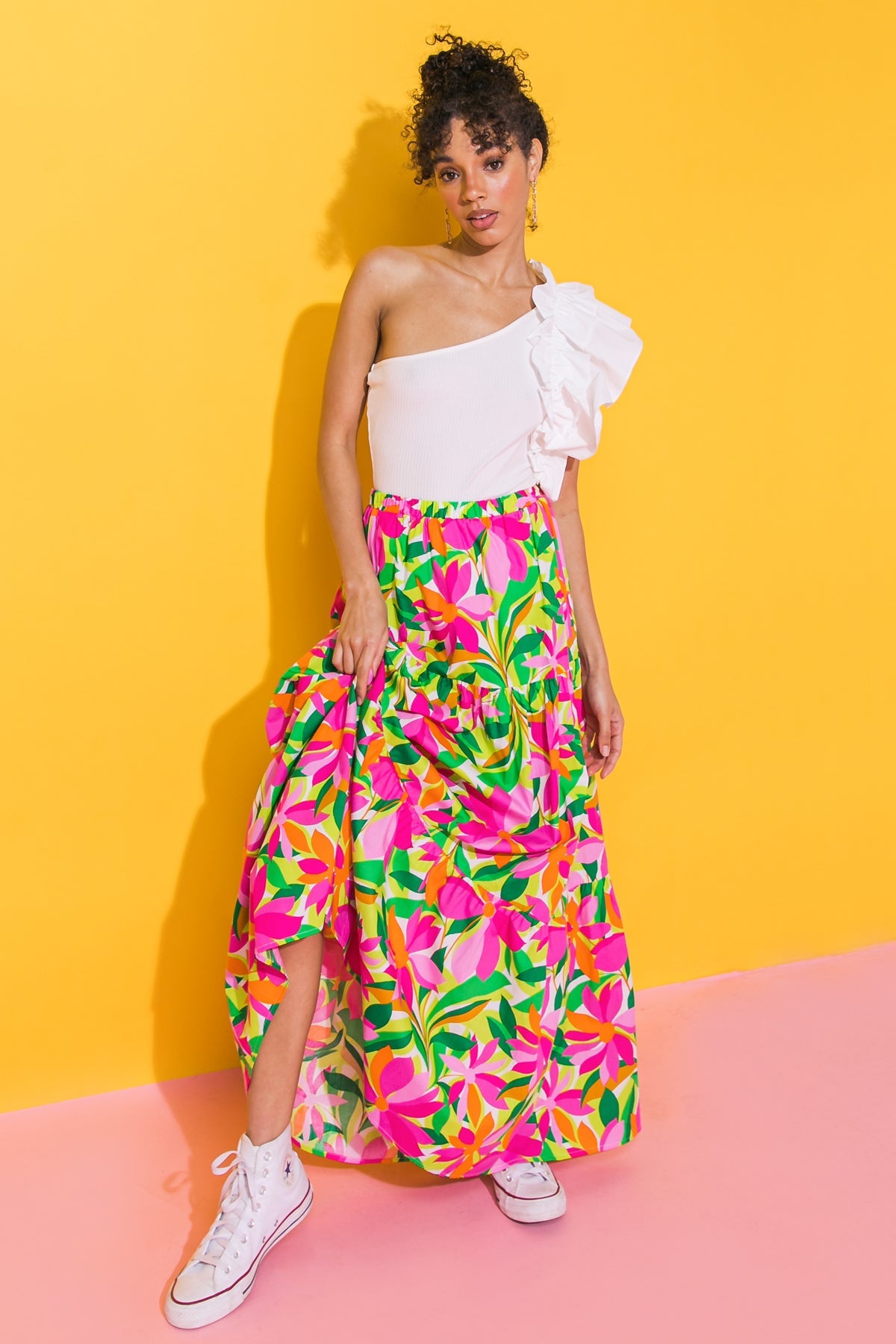 WEEKEND IN NAPA POPLIN SKIRT