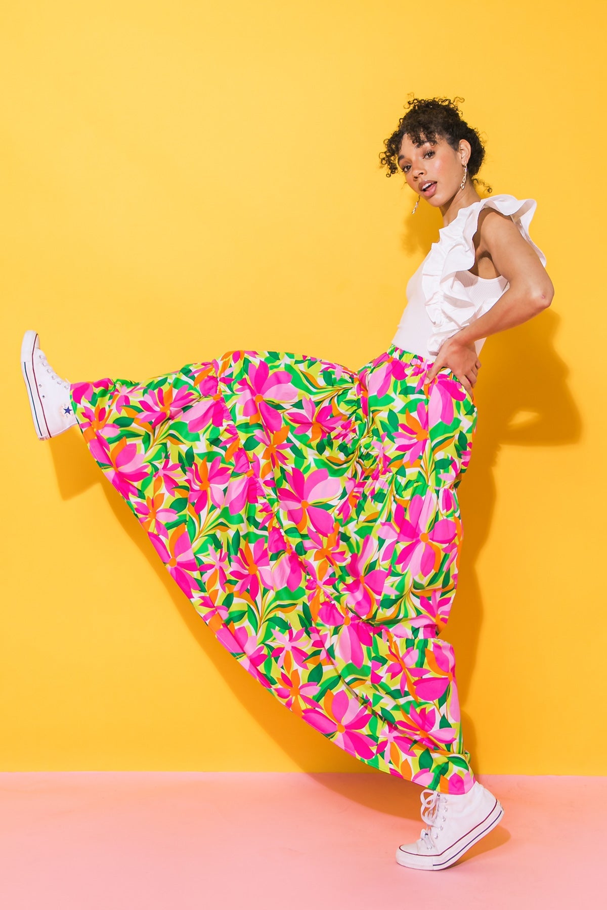 WEEKEND IN NAPA POPLIN SKIRT