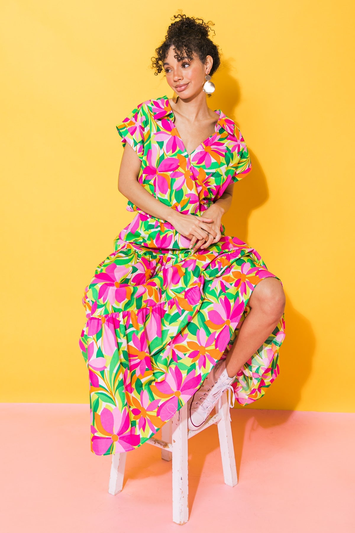 WEEKEND IN NAPA POPLIN SKIRT