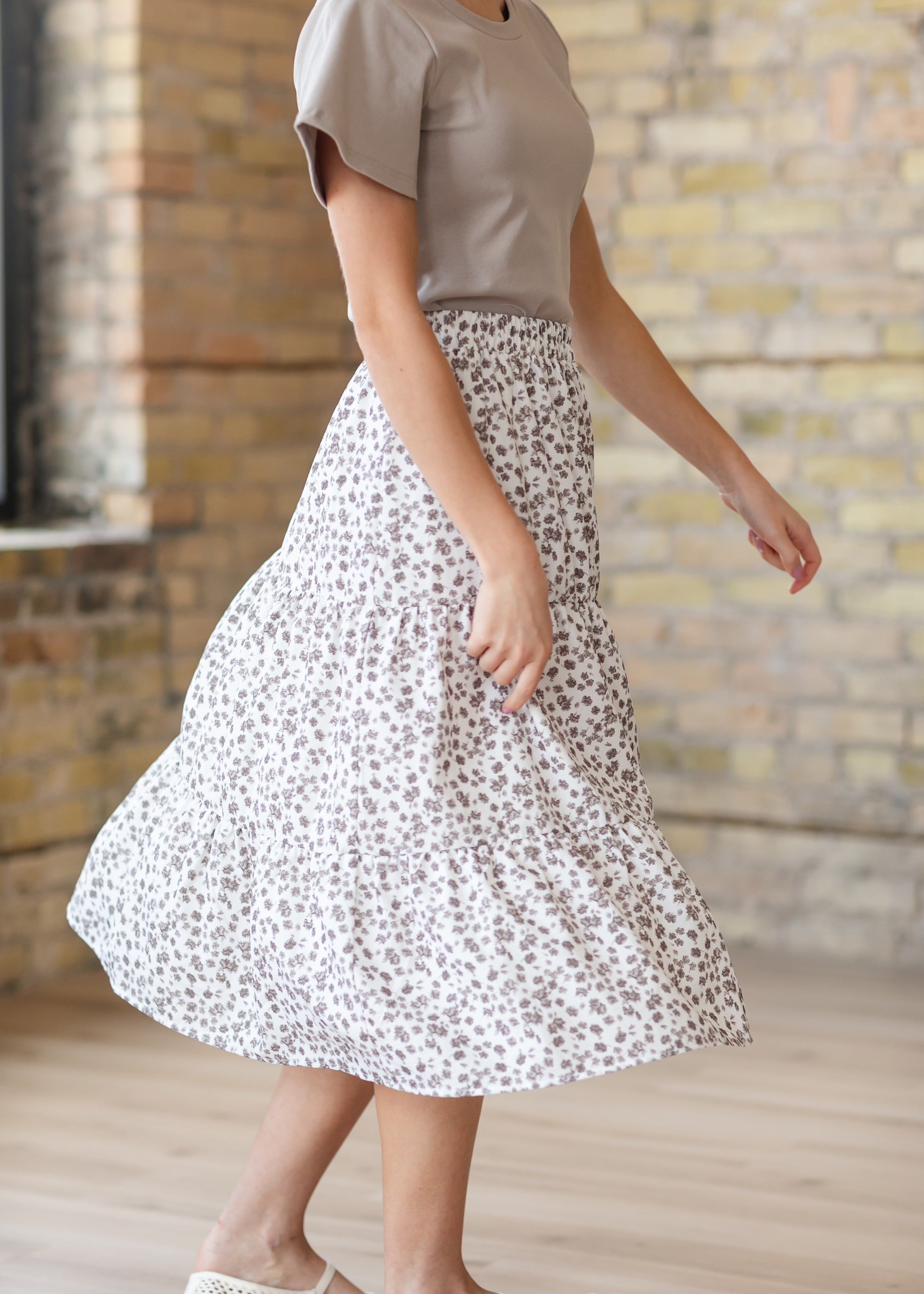 Harlow Tiered Floral Midi Skirt - FINAL SALE