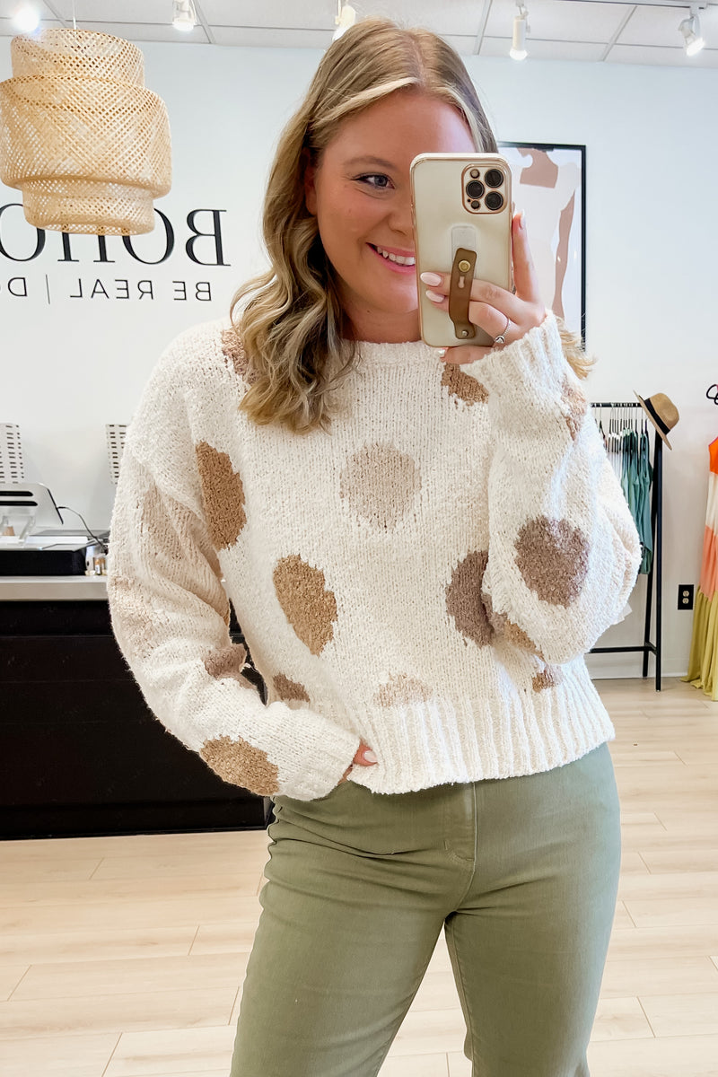 Tan-Go Dotted Delight Sweater