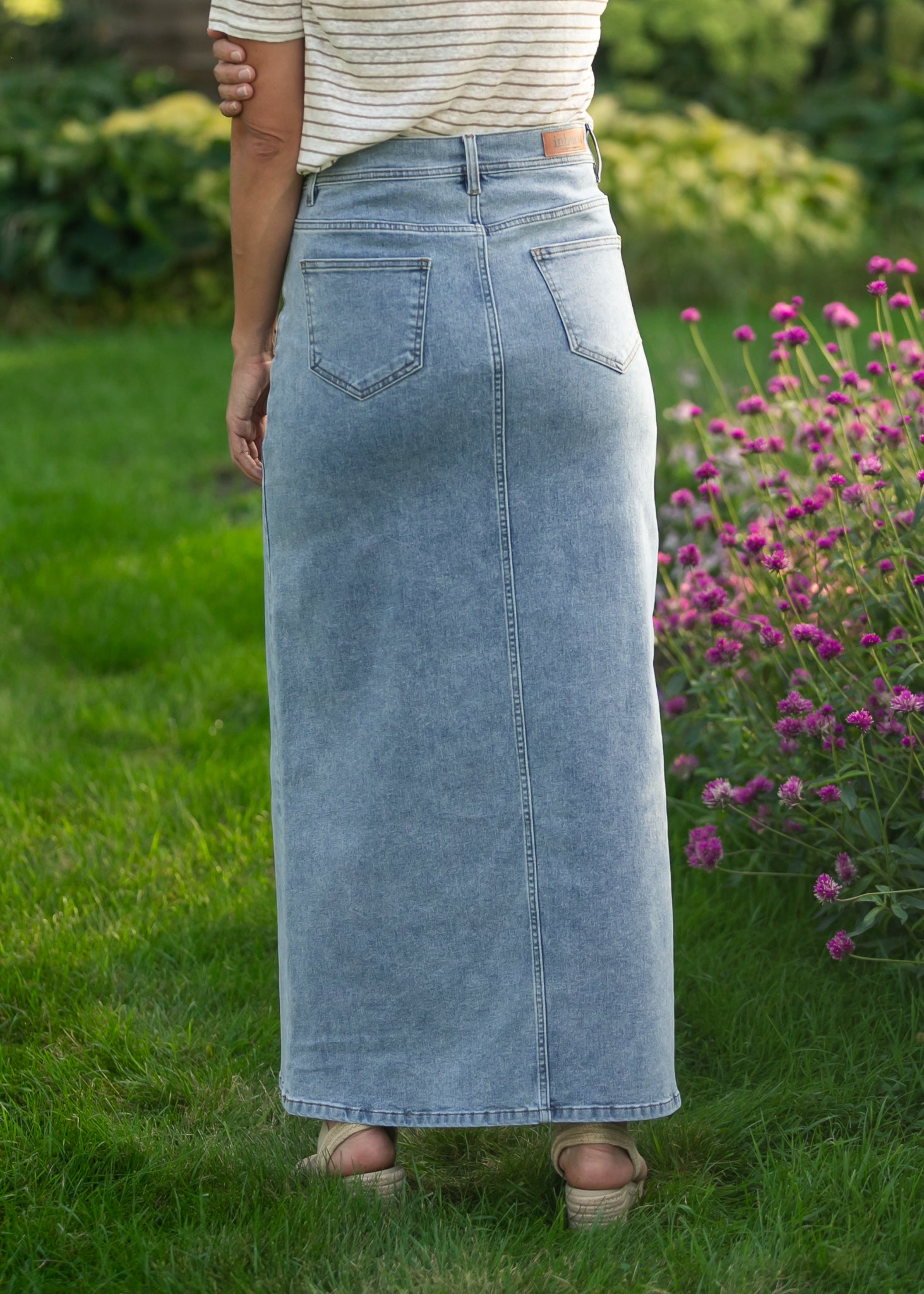 Jessa A-line Denim Maxi Skirt